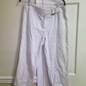 Women's White Cropped Pants